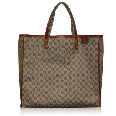 large gucci canvas bag|Gucci coated canvas tote.